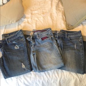 Bundle of 3 distressed capri Gap, refuge, Verawang